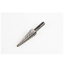 Сверло ступенчатое по металлу с шестигранным хвостовиком, 5 ступ., Ø4-12мм ДТ